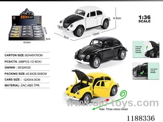 1:36 Die-casting zinc alloy pull back car 12PCS