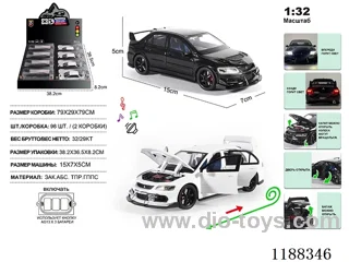 1:32 Die-casting zinc alloy pull back car W L/M 8PCS