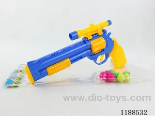 Blue and red color ping pong gun