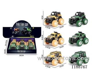 6PCS inertia car