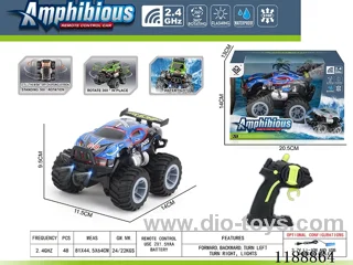 2.4G Land & Water RC Vehicle with light included battery
