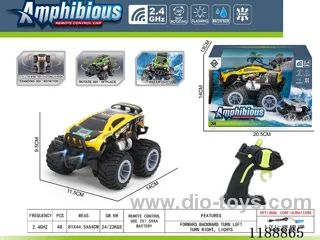 2.4G Land & Water RC Vehicle with light included battery