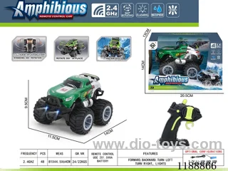2.4G Land & Water RC Vehicle with light included battery