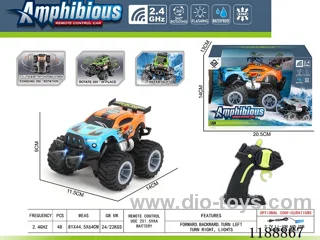 2.4G Land & Water RC Vehicle with light included battery