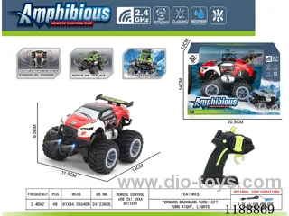 2.4G Land & Water RC Vehicle with light included battery