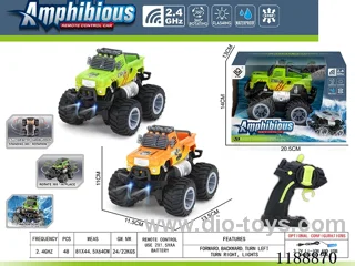 2.4G Land & Water RC Vehicle with light included battery