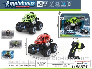 2.4G Land & Water RC Vehicle with light included battery
