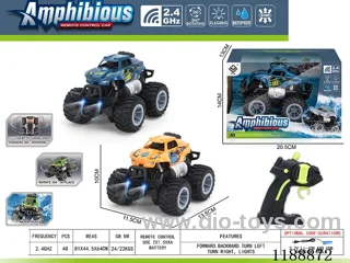 2.4G Land & Water RC Vehicle with light included battery