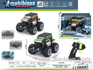 2.4G Land & Water RC Vehicle with light included battery
