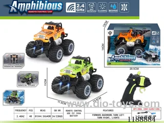2.4G Land & Water RC Vehicle with light included battery