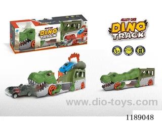 Dinosaur Storage Track Car (with Music & Lights/1 alloy car)included 3*AG13