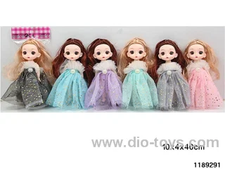 6 inch 13 jointed doll set