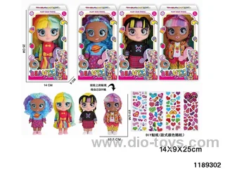 9 inch 5 jointed doll set with IC