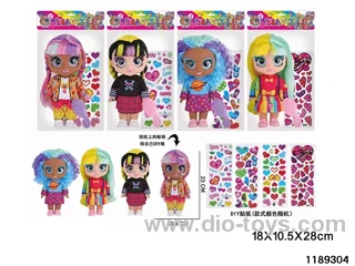9 inch 5 jointed doll set with IC