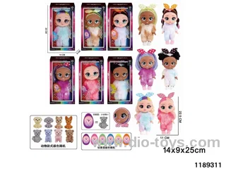 9 inch 5 jointed doll set