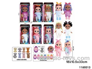 13 inch 5 jointed doll set