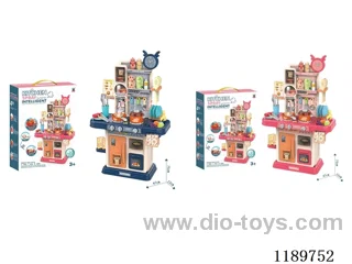 kitchen set 42PCS with spray not included battery 3*1.5AA+1*1.5AAA
