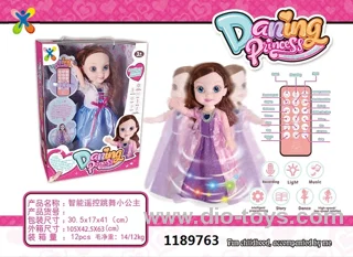 Intelligent RC dancing princess doll in window box