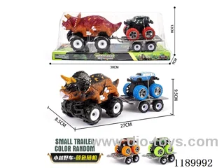 inertia off-road triceratops trailer pull back big foot climbing alloy car