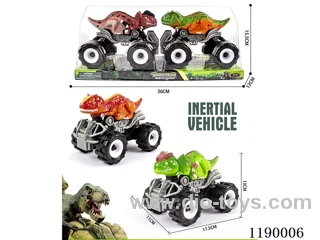 Inertia Bigfoot Double Crown Dragon Vehicle + Inertia Bigfoot Velociraptor Vehicle