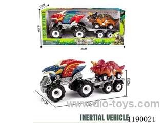 Inertia Bigfoot Pterodactyl Vehicle towing Inertia Flatland Triceratops Vehicle