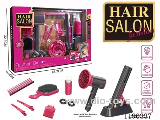 Electric Hairdressing Simulation Set with Blow Dryer and Straightening Rod 13-Piece Set