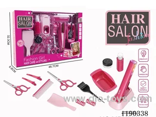 Electric Hairdressing Simulation Set with Hair Straightening Stick 15-Piece Set