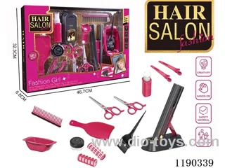 Electric Hairdressing Simulation Set with Straightening Rod 15-Piece Set