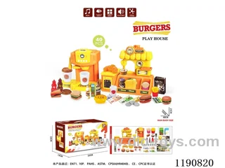 Coffee Maker. Hamburger Table Set