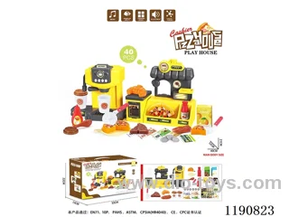 Coffee machine. Pizza table set