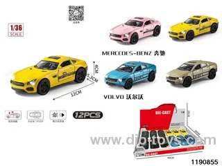 1:36 alloy pull back car W L/M