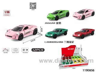1:36 alloy pull back car W L/M