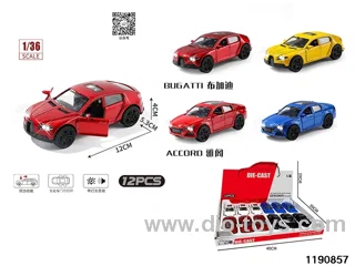 1:36 alloy pull back car W L/M