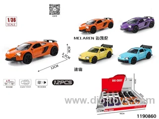 1:36 alloy pull back car W L/M
