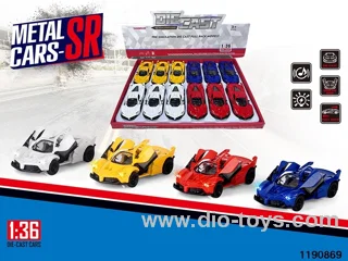 1:36 alloy pull back car W L/M