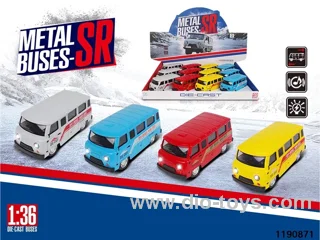 1:36 alloy pull back car W L/M