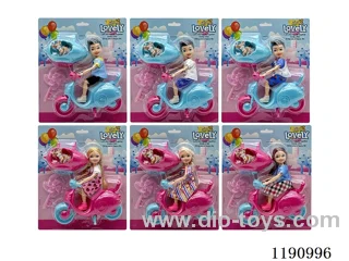 6 Mixed 5.5inch Solid Dolls + Accessories