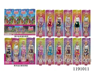 12 Mixed 11.5″ 9 Jointed Solid Barbie