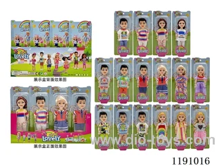 16 Mixed 5.5” Solid Dolls