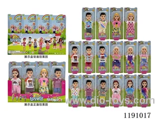 16 Mixed 5.5” Solid Dolls