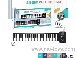 49 Keys Black and White Silicone Piano w/USB Cable