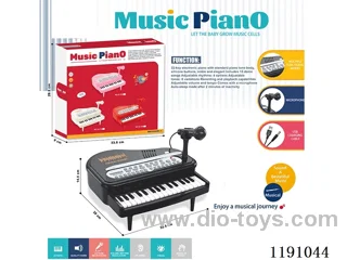 32 Keys Multifunctional Mini Piano w/ Microphone, USB Cable (Black)