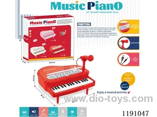 32 Keys Multifunctional Piano with Microphone, USB Cable (Red)