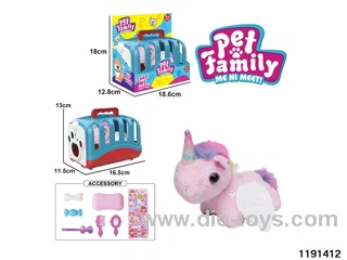 Plush Pull String Wagging Tail Animal Set