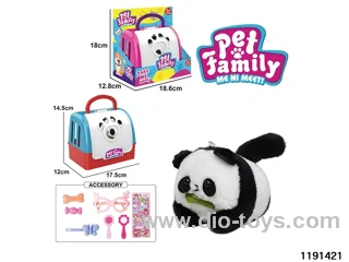 Plush Pull String Wagging Tail Animal Set