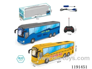 1:24 27Mhz 5ch rc bus with light included battery 2 colors mixed