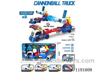 Catapult track + shell car W L/M/2 alloy cars +6 EVA balls not included 2*AAA