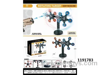 shooting targets 360 degree rotating target five bullseye electronic target with sound and light in color box