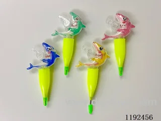 Transparent Fish Whistle with Ball Pen