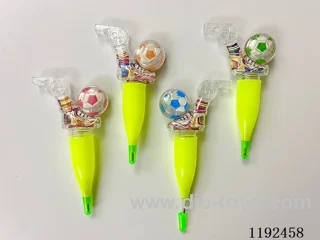 Transparent Football Shoe Whistle with Bead Pen